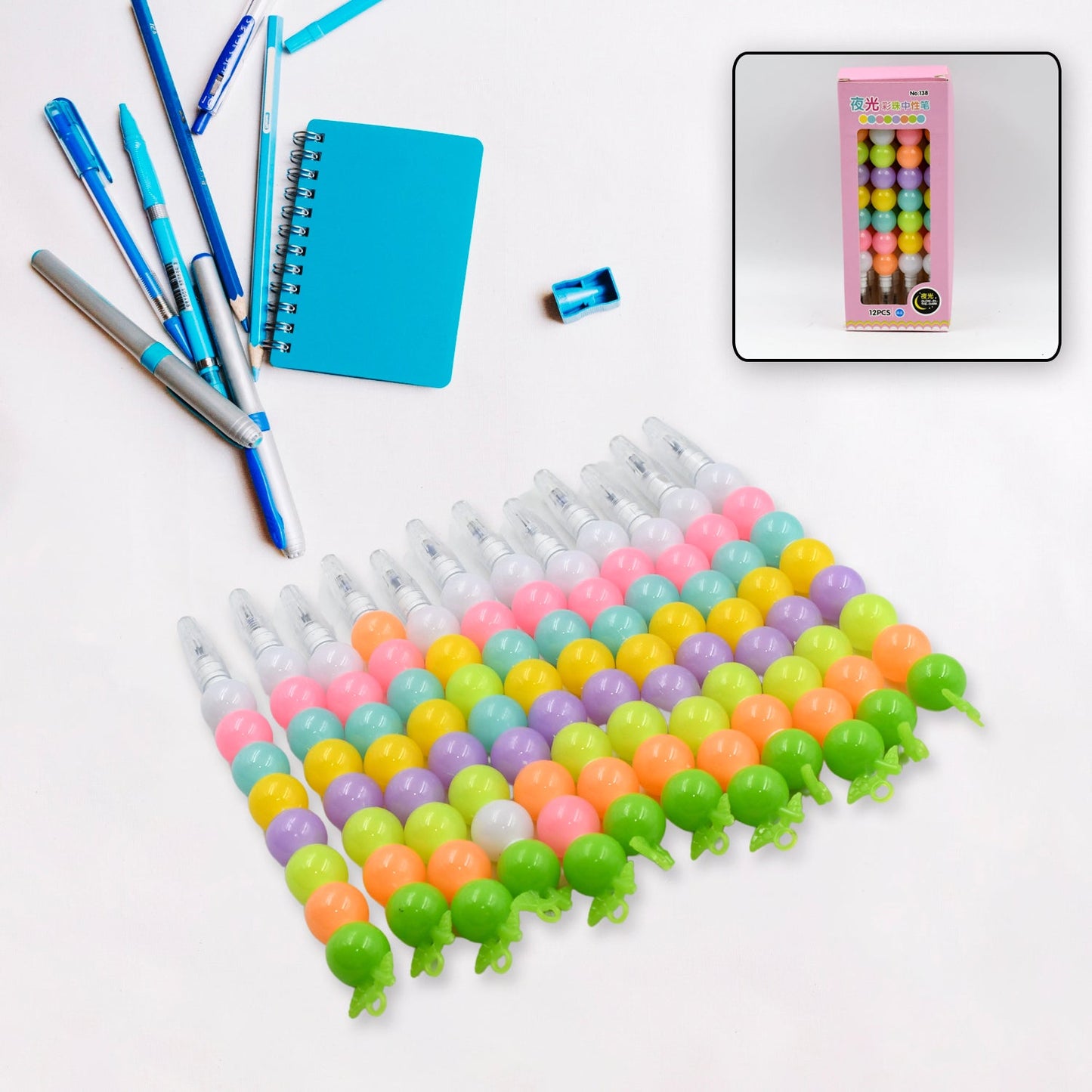 Designer pearl gel pens for kids' packs