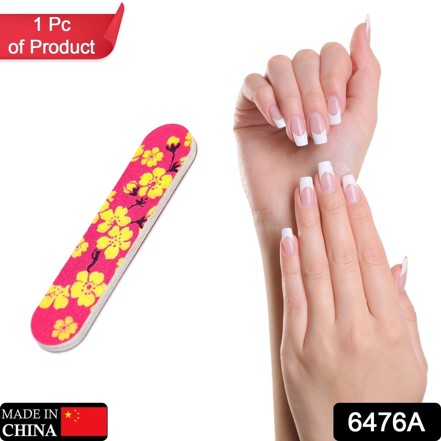 Nail file with coarse and fine sides