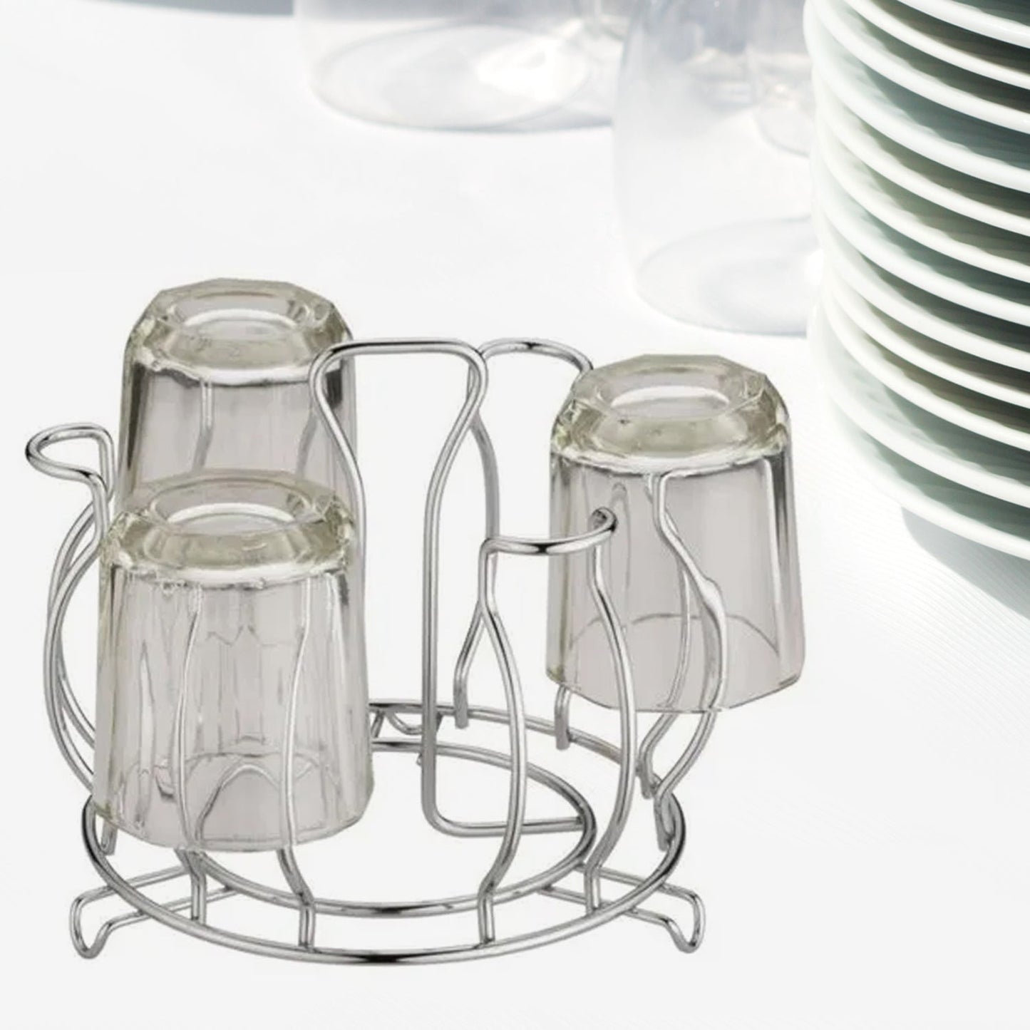 Stainless steel glass holder