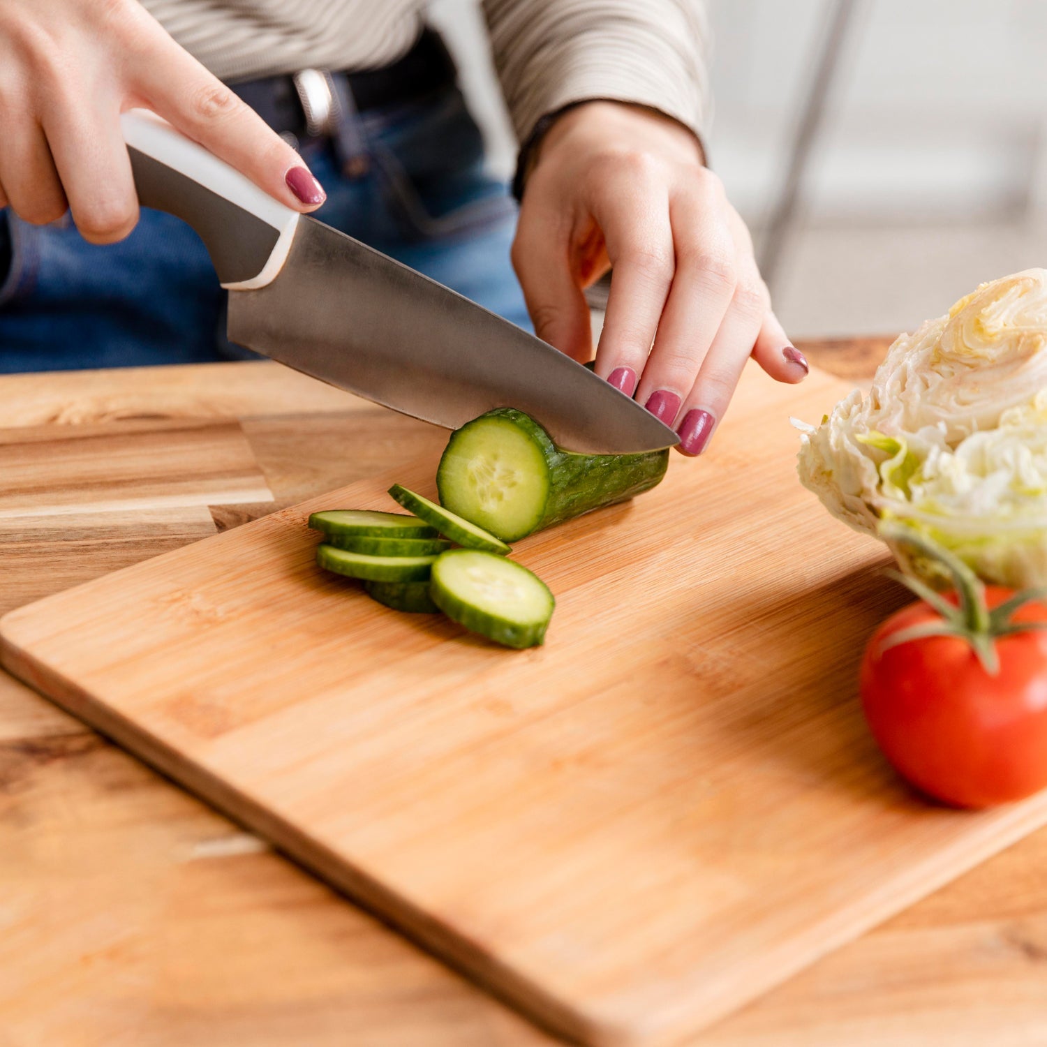 Kitchen cutting board, large wooden board for chopping