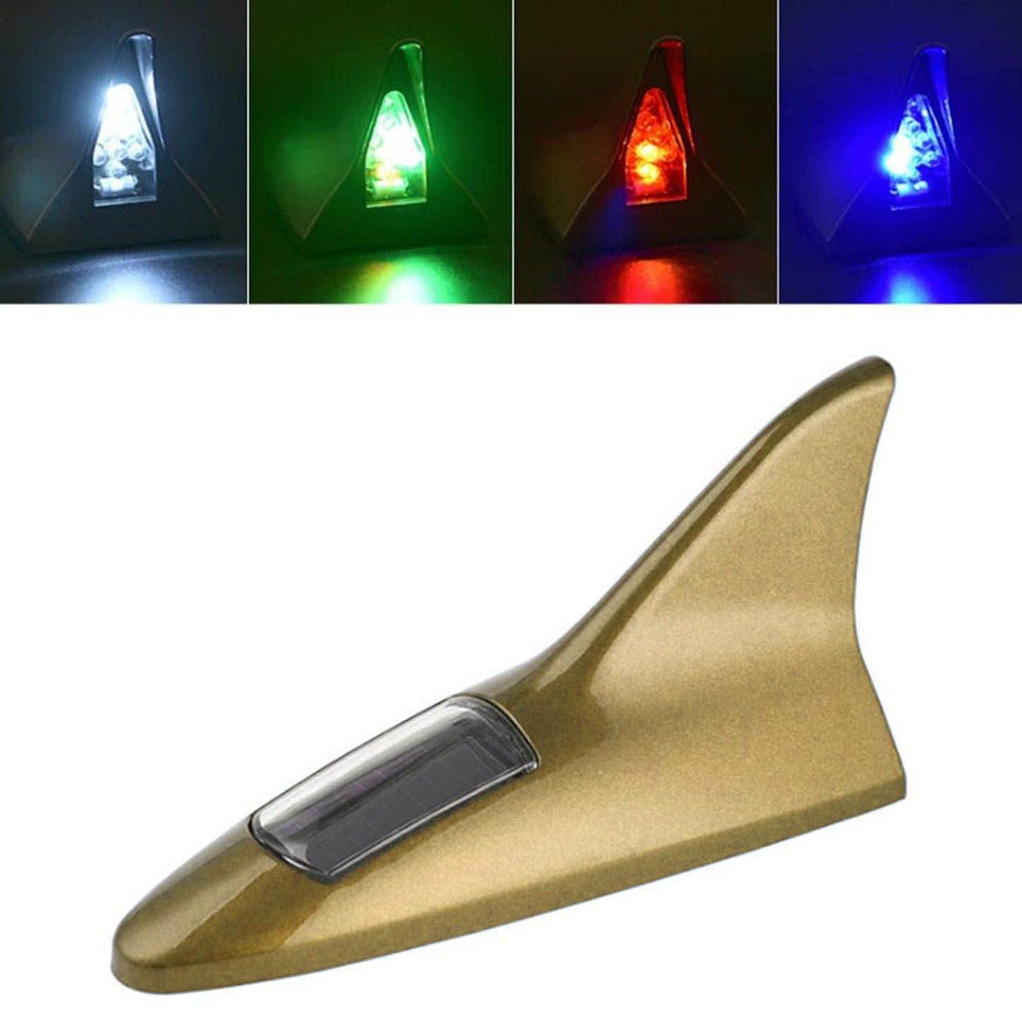 Shark Fin Light With Remote, LED Signal Antenna Solar Shark Fin Car Roof Light Sensor Decoration Flashing Lamps, Solar Powered Radio Signal for Car Lamp Accessories (1 Pc) 