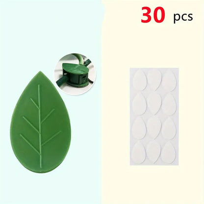 Plant Climbing Wall Fixture Clip Self-Adhesive Hook Vines Traction Invisible Stand Green Plant Clip Garden Wall Clip Plant Support Binding Clip Plants for Indoor Outdoor Decoration (30 Pcs Set)