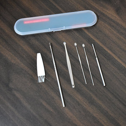 6Pcs Earwax Removal Kit | Ear Cleansing Tool Set | Ear Curette Ear Wax Remover Tool