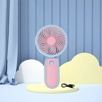 Handheld fan in blue