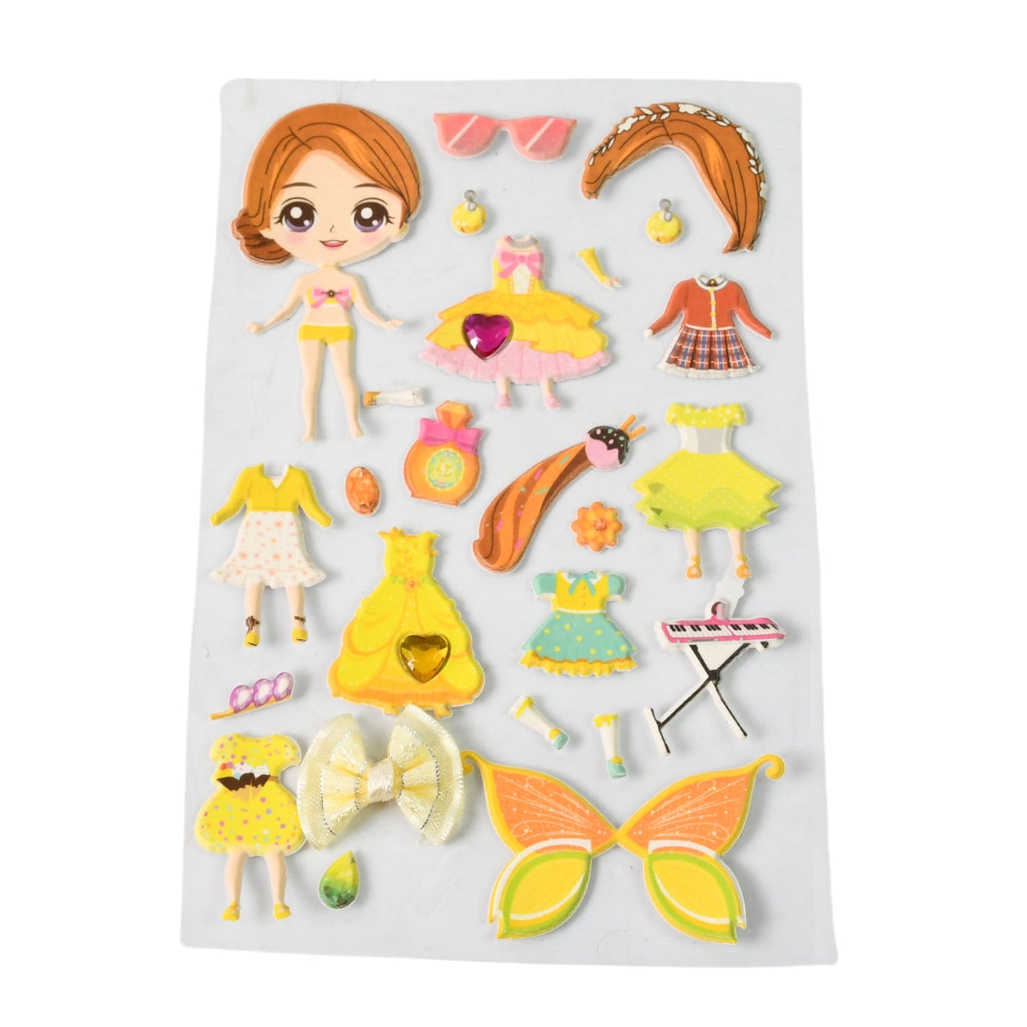 Multipurpose Adhesive 3D Stickers (1 Sheet /15×10 Cm)