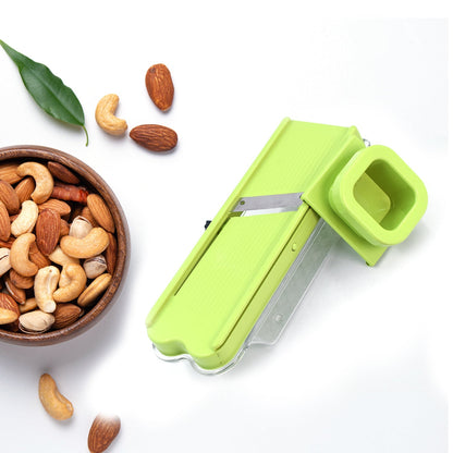 Efficient dry fruit and vegetable cutter.