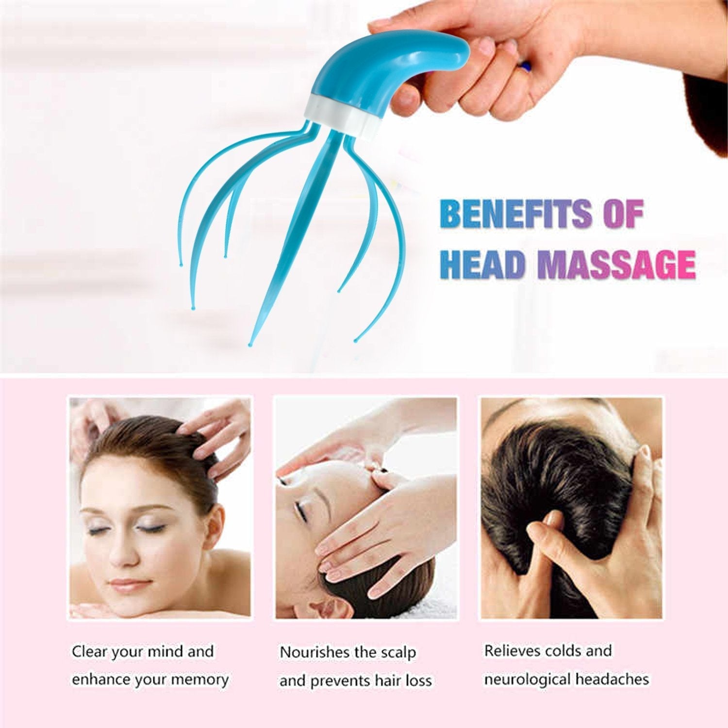 Refreshing head massager tool