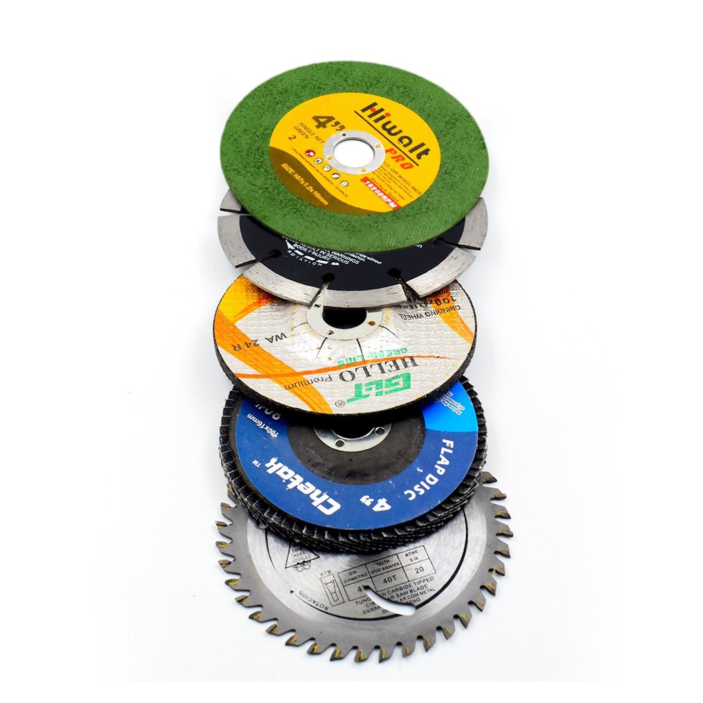 5-piece grinding wheel set, suitable for wood and marble.