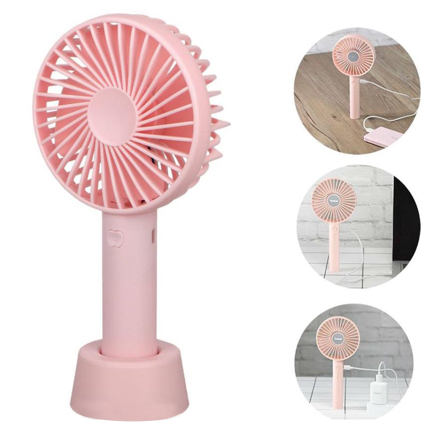 Battery-powered portable fan for easy cooling in the summer.