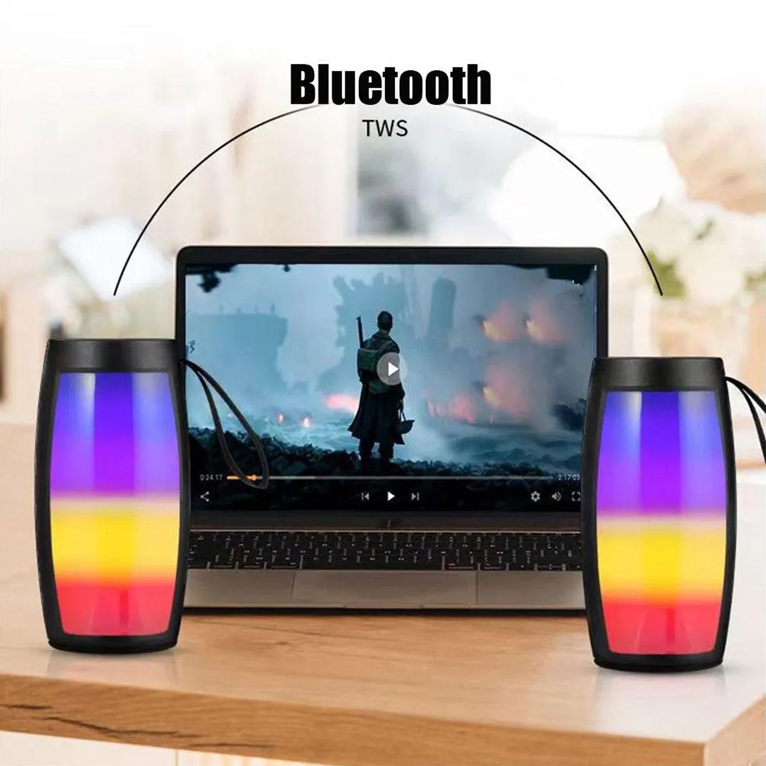 Bluetooth speaker with light show