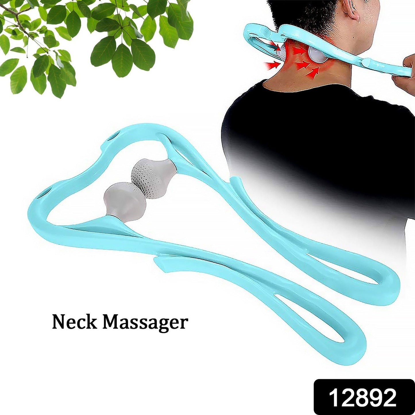 Neck Shoulder Massager, 33×18 cm Portable Relieving the Back for Men Relieving the Waist Women (1 Pc), Gym Equipment