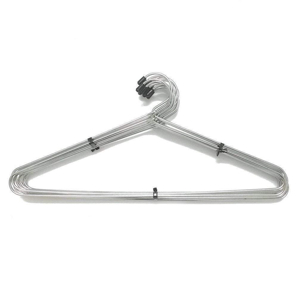 Heavy-duty stainless steel hangers for sturdy clothing support.