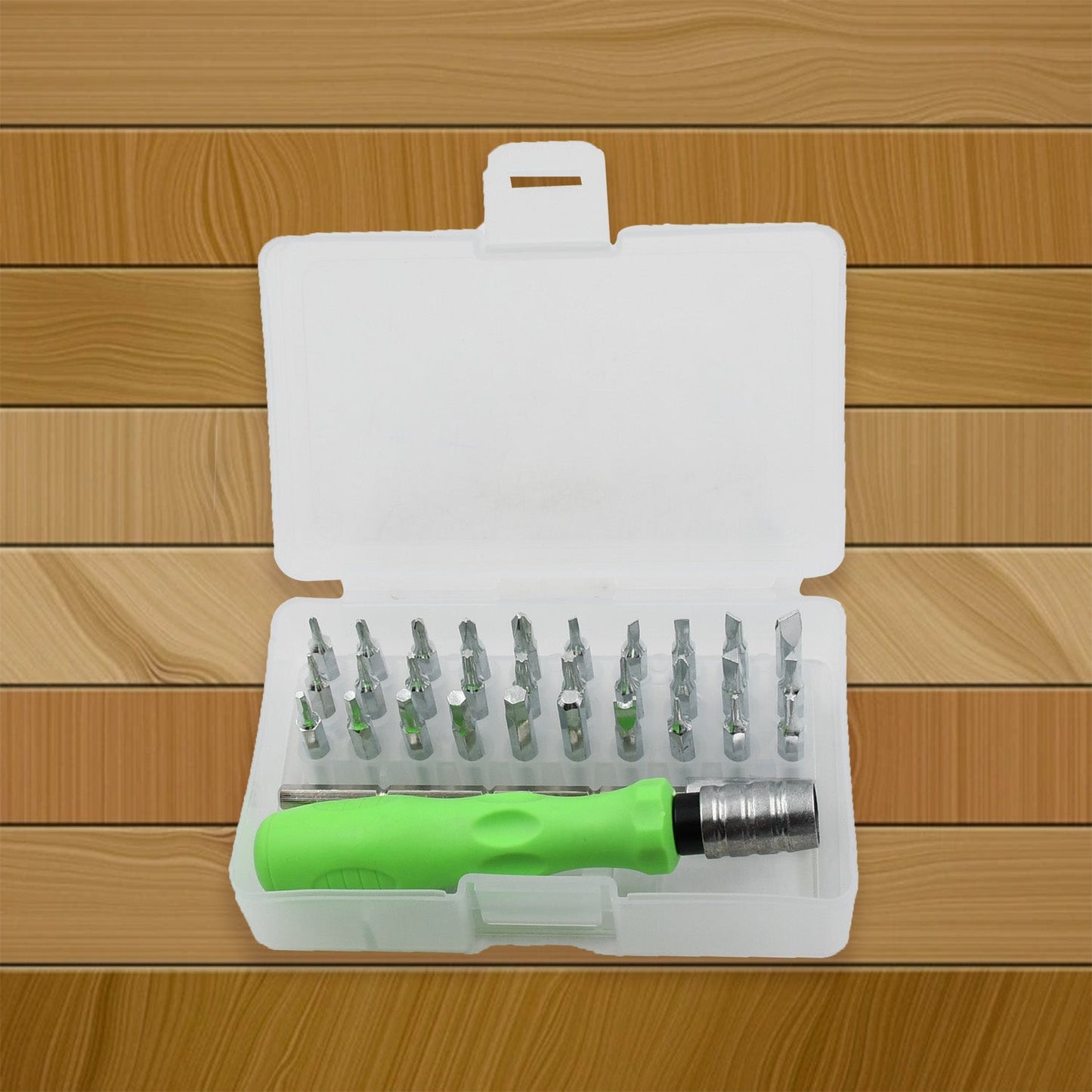 Magnetic screwdriver bits set with flexible rod