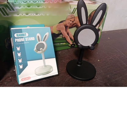 Charming bunny phone stand, ideal for desk and Easter celebrations