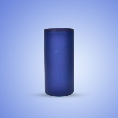 Blue lassi glass tumbler for tea, coffee, and milk