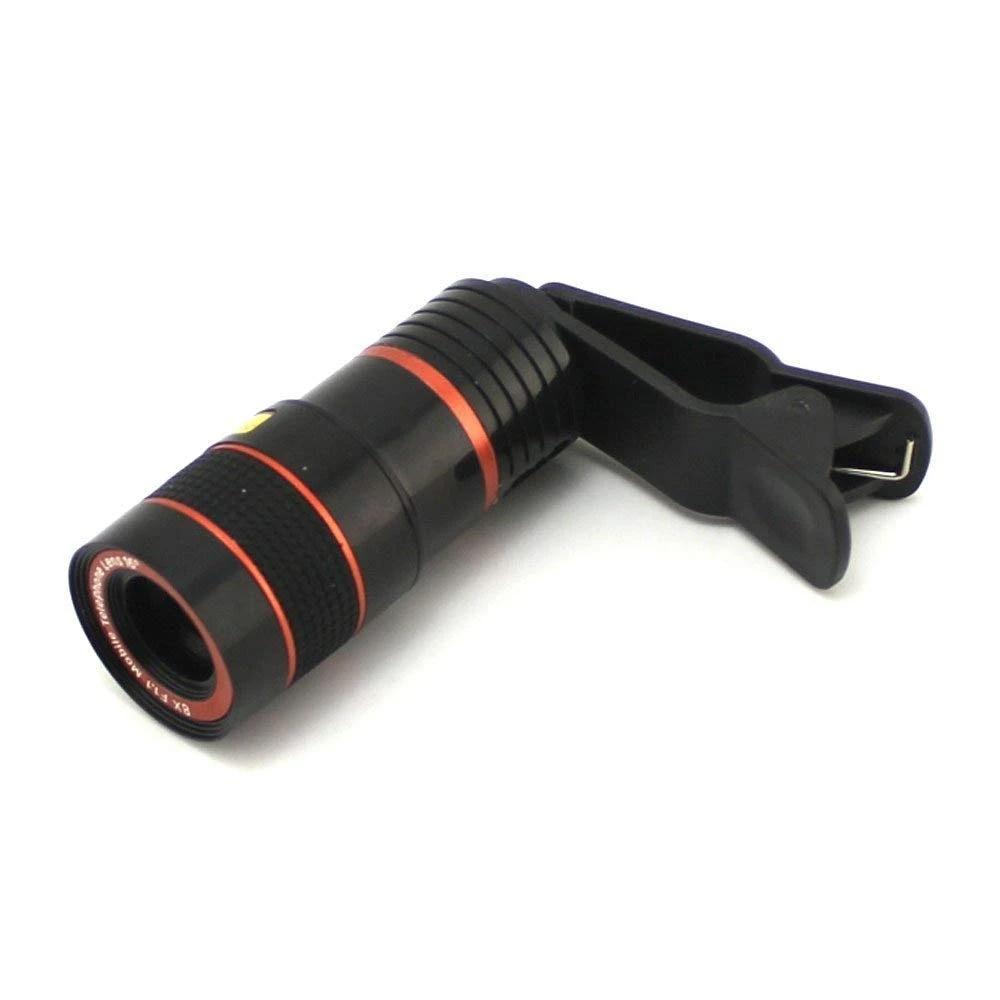 Clip-on zoom lens for mobile phone photography.