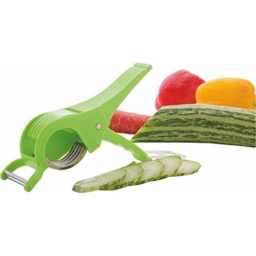 Dual-purpose vegetable cutter and peeler