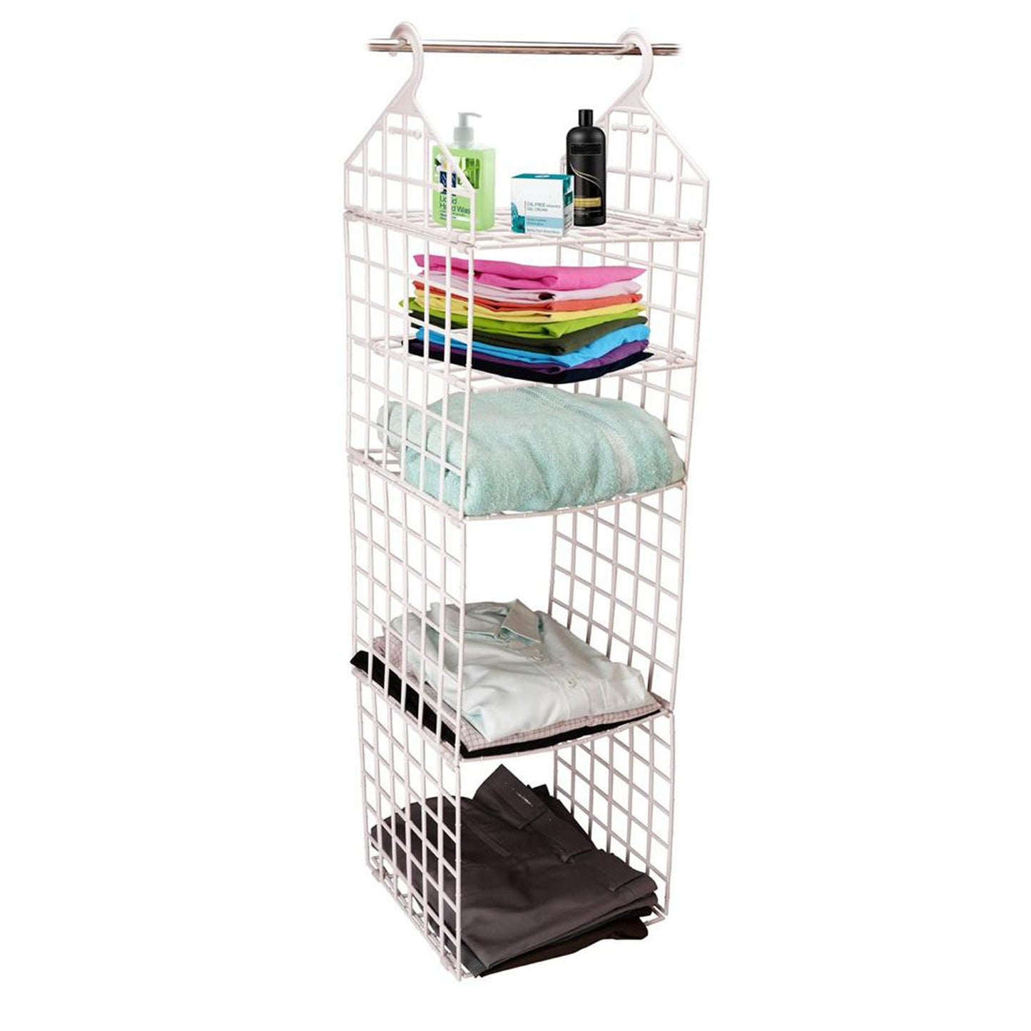 Multipurpose 5 Layer Folding Clothes Storage Racks||Closet for Students Wardrobe Shelves Socks, Scarf, t-Shirt, etc||Hanging Organizer Storage Holders & Racks