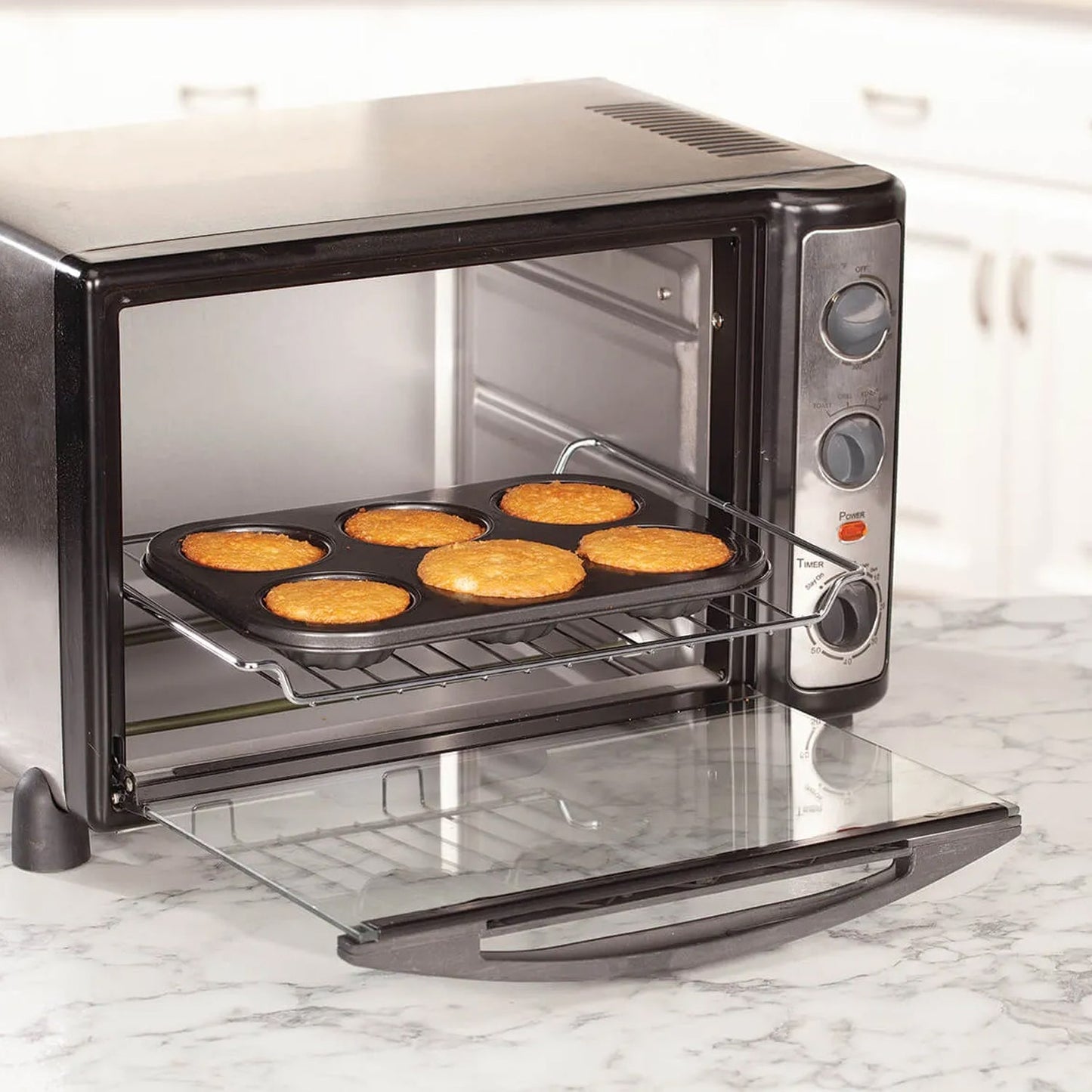 Non-stick tray for baking cupcakes and pancakes