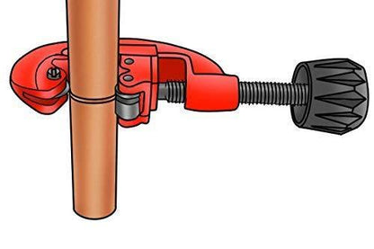 Close-up of tubing pipe cutter