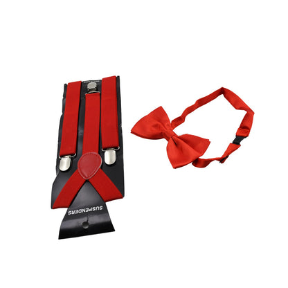 Elastic Y-back suspenders for men with button design, mix colors, suitable for regular and tall sizes.