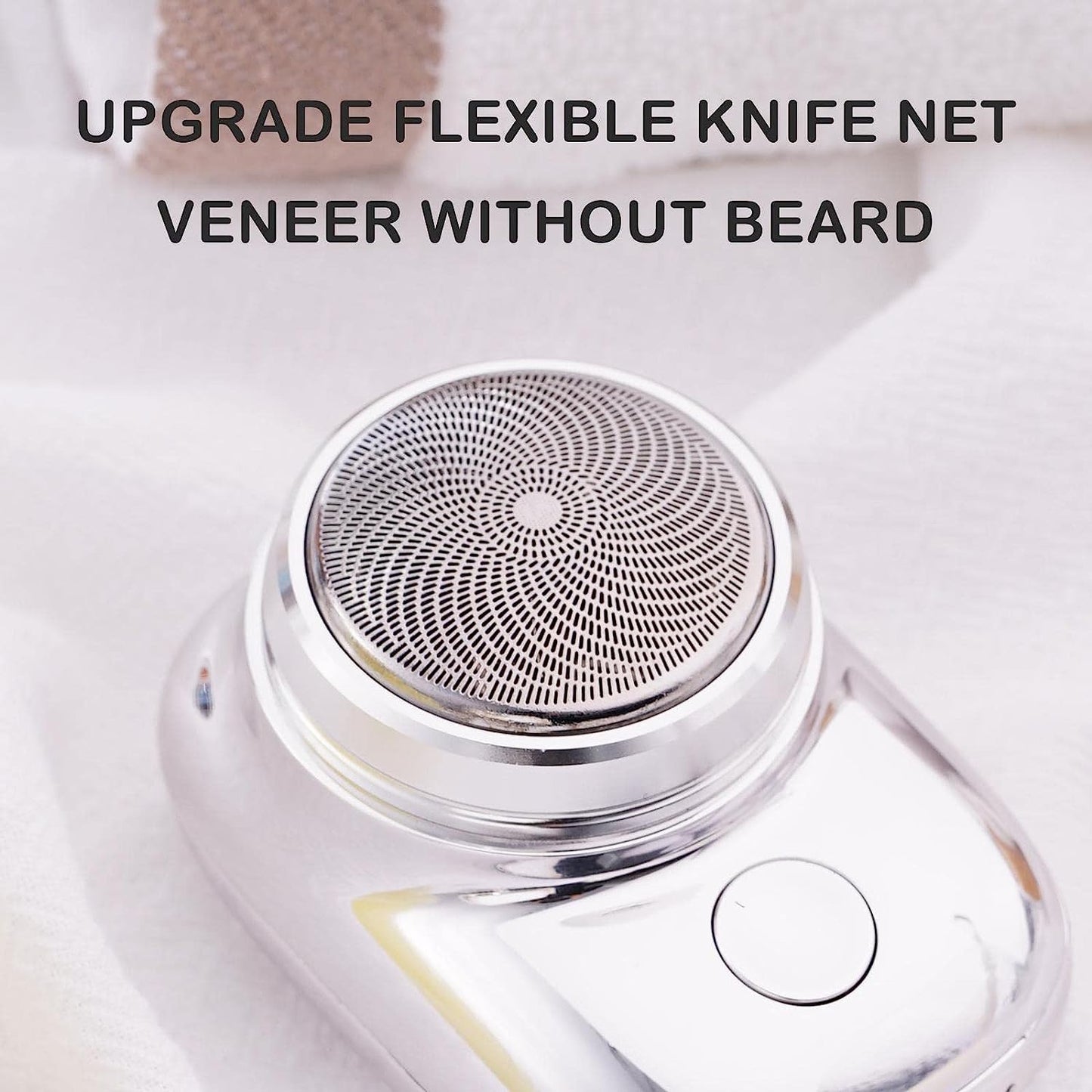 Lightweight electric shaver with USB charging.