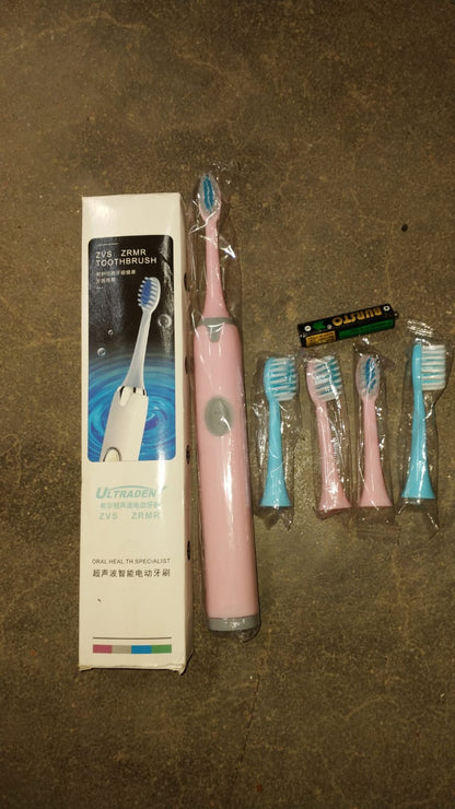 Adult Waterproof Electric Toothbrush with 3 Toothbrush Head Battery Operated Toothbrush (1 Pc / Battery Included)