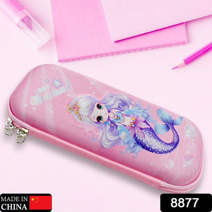 Pencil Case for Girls, Cute Pencil Case for Kids, Storage Pouch Large Capacity with Compartment & Zipper & Unicorn Ornaments, Toddler School Supply Organizer for Students, Stationery Box Pouch (1 Pc / 23x10 Cm)