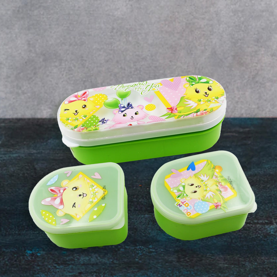 Leak-proof tiffin box, 3 compartment lunch box