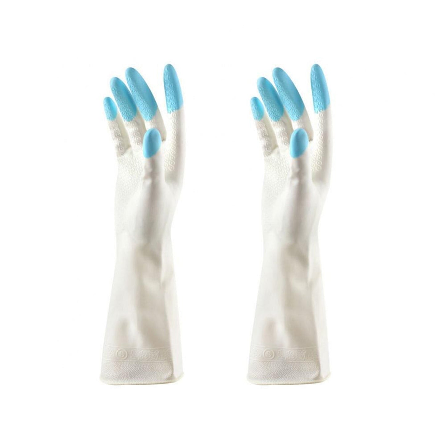 Reusable PVC cleaning gloves, elbow-length, suitable for all household chores.