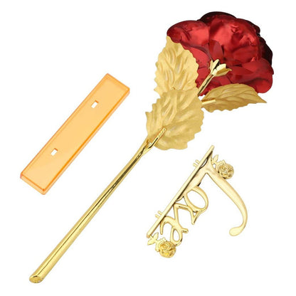 24k gold rose with stand, perfect for special occasions