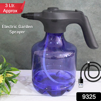 Electric Spray Bottle 3L Garden Sprayer Automatic Watering Can Rechargeable Battery Powered Sprayer For Garden Fertilizing (1Pc 3Ltr. Approx)