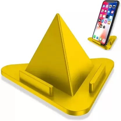 Adjustable pyramid mobile stand with inclined angles.