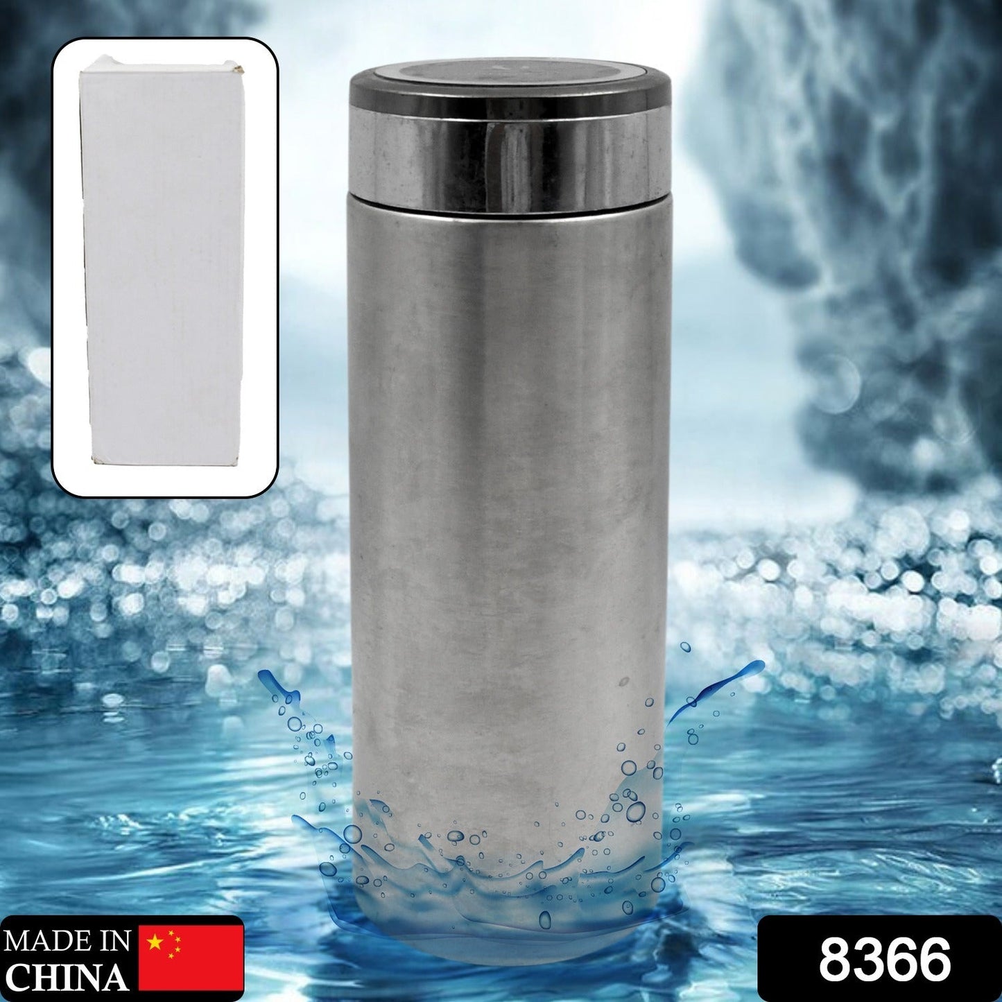 Thermos bottle with leakproof drinking cup, ideal for travel and office