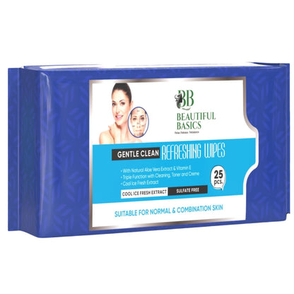 Refreshing Wet Wipes for Face | Facial Cleansing | Refreshing & Skin Hydration| Soothing for skin | pH Balance & Alcohol Free | Nourishing with Fruit extract | 25 Wipes