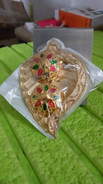 Leaf Shape Special Puja Thali (1 Pc / Mix Design)