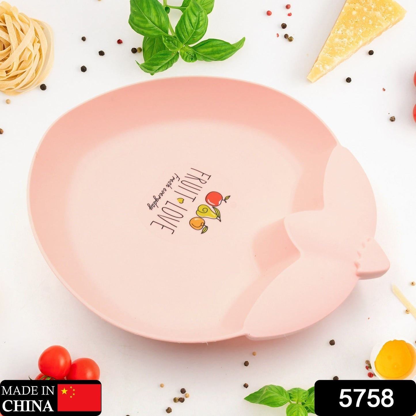 Strawberry Shape Plate Dish Snacks / Nuts / Desserts Plates for Kids, BPA Free, Children’s Food Plate, Kids Bowl, Serving Platters Food Tray Decorative Serving Trays for Candy Fruits Dessert Fruit Plate, Baby Cartoon Pie Bowl Plate, Tableware (1 Pc)